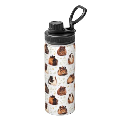 HJLUUFT Meerschweinchen 510.3 g Sport Isolierte Edelstahl Wasserflasche - Robuster 304 Stahl und doppellagige Isolierung, ideal für Outdoor-Sportarten von HJLUUFT