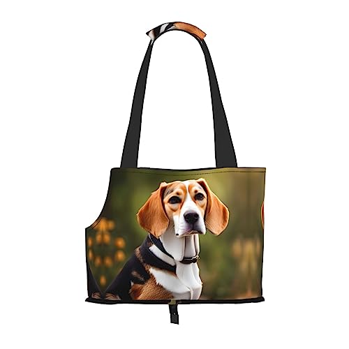 Hundetasche mit Beagle-Aufdruck für kleine Hunde, Katzen und Kaninchen von HJLUUFT