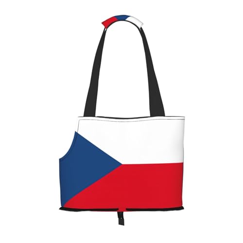 Hundetasche mit Flagge der Tschechischen Republik, bedruckt, für kleine Hunde, Katzen und Kaninchen von HJLUUFT