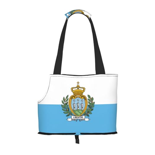 Hundetasche mit Flagge von San Marino, bedruckt für kleine Hunde, Katzen und Kaninchen von HJLUUFT