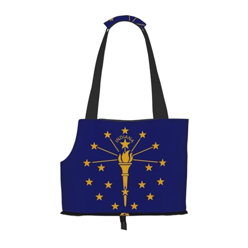 Hundetasche mit Indiana-Staatsflagge, für kleine Hunde, Katzen und Kaninchen von HJLUUFT