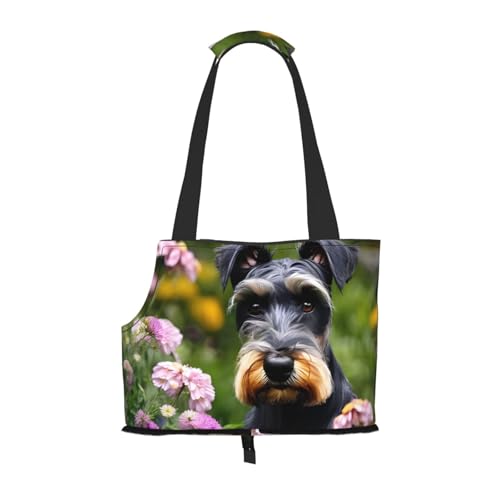 Hundetragetasche mit Schnauzer-Aufdruck, für kleine Hunde, Katzen und Kaninchen von HJLUUFT