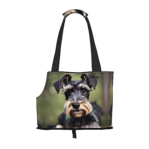 Niedliche Tragetasche mit Schnauzer-Aufdruck, für kleine Hunde, Katzen und Kaninchen von HJLUUFT