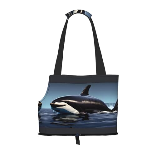 Orca Killer Whale Print Pet Dogs Carrier Bags Puppy Carrier Dog Walking Bags for small Dogs and Cat and Rabbit von HJLUUFT