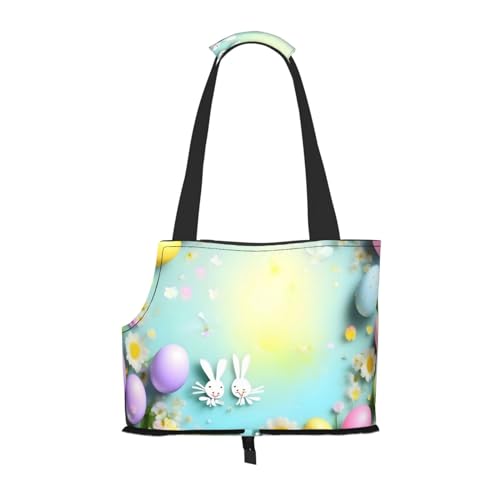 Spring Happy Easter Holiday Print Puppy Carrier Dog Walking Bags Pets Dogs Carrier Bags for small Dogs and Cat and Rabbit von HJLUUFT