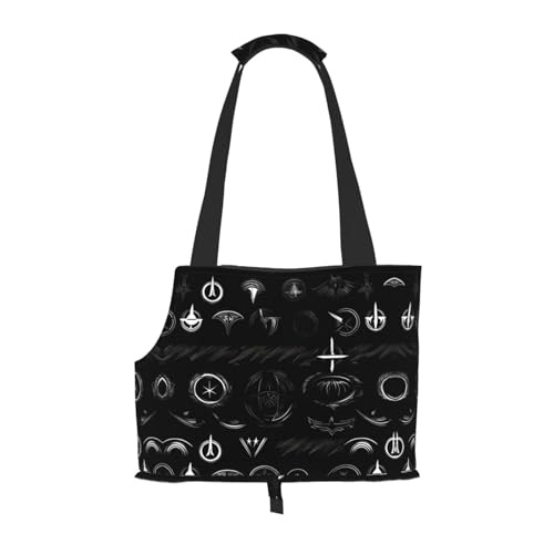 Supernatural Symbols Tragetasche für kleine Hunde, Katzen und Kaninchen, Schwarz Supernatural Symbols Tragetasche für kleine Hunde, Katzen und Kaninchen, Schwarz von HJLUUFT