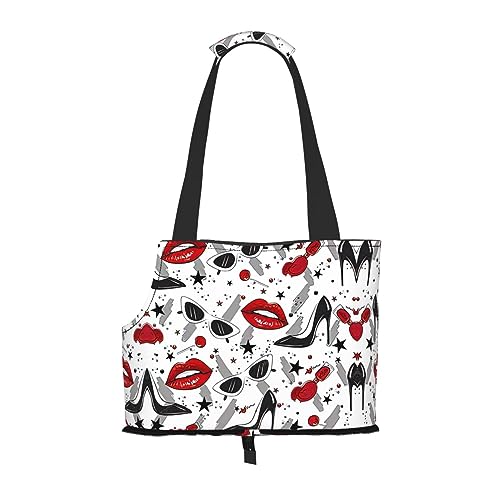 Tragetasche für Hunde und Katzen, Motiv: Lippen, High Heels, für kleine Hunde, Katzen und Kaninchen Tragetasche für Hunde und Katzen, Motiv: Lippen, High Heels, für kleine Hunde, Katzen und Kaninchen von HJLUUFT