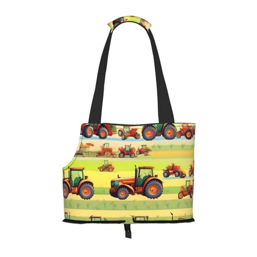 Traktor Farming Print Puppy Carrier Dog Walking Bags Pets Dogs Carrier Bags for small Dogs and Cat and Rabbit von HJLUUFT