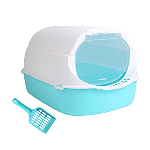 Katzenklo Haustier liefert geschlossene Katze Wurfpfanne abnehmbar und waschbar Falten Katze Wurf Box Multifunktionale deckende Katze Toilettensand SEinging Pedal Design Cat Litter Box von HJXX