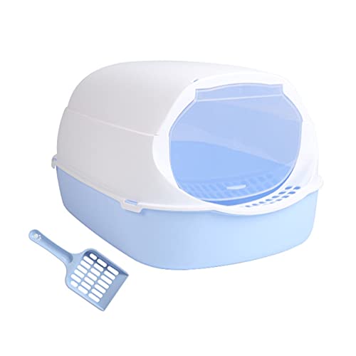 Katzenklo Haustier liefert geschlossene Katze Wurfpfanne abnehmbar und waschbar Falten Katze Wurf Box Multifunktionale deckende Katze Toilettensand SEinging Pedal Design Cat Litter Box von HJXX