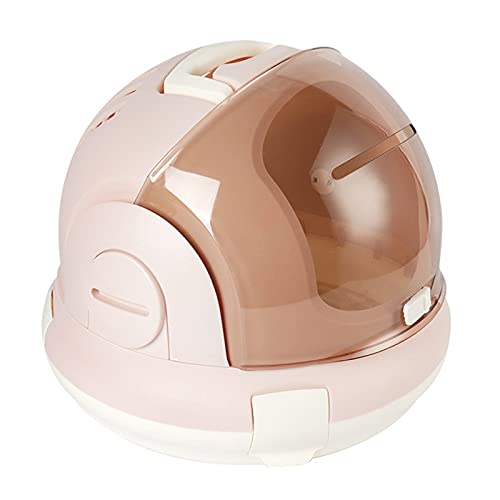 Katzenklo Haustierraum Kapsel Wurf Box Multifunktionale Tragbare Katze Nest Haustier Mobiles belüftet und atmungsaktive Reisekatze-WC Cat Litter Box (Color : Champagne Gold) von HJXX