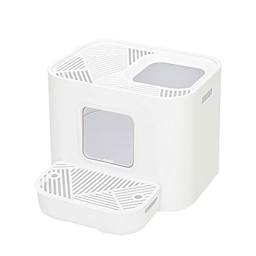 Katzenklo High-End-vollständig geschlossenes extra großes Katzenstreukasten, Geruch und spritzwassergeschütztes Katzenstreukasten for große und mittlere Kätzchen Cat Litter Box von HJXX