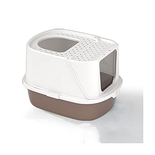 Katzenklo Katze Wurf Box Vollständig Eingeschlossen Große Top-in-In-Toilette Deodorant Splash-Proof Kätzchen-Poop-Box Katze Wurf Box Abnehmbare Katze-Toilette Cat Litter Box (Color : A) von HJXX