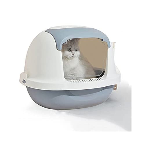 Katzenklo Vollständig geschlossene Wurfkasten Doppelschicht-Toiletten-spritzwassersicherer und Deodorant großer Wurfkasten, leicht zu reinigen Cat Litter Box (Color : B) von HJXX