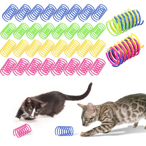 HJZHII 40 Stück Bunte Spirale Katzenspielzeug, Katze Spirale Spielzeug Spielzeug Katze Spiralen Katzenspielzeug Set Neuheit Haustier Spiralfedern für Kätzchen HJZHII 40 Stück Bunte Spirale Katzenspielzeug, Katze Spirale Spielzeug Spielzeug Katze Spiralen Katzenspielzeug Set Neuheit Haustier Spiralfedern für Kätzchen von HJZHII