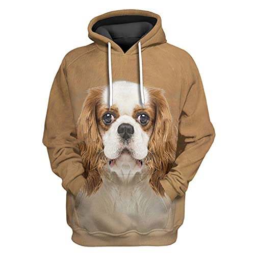 Hunde-Druck Männer Hoodies Haustier Tier Hoodie Langarm Tasche Swearshirts Männer Kleidung Harajuku Streetwear, Hoodie 2, M von HKGHVJK