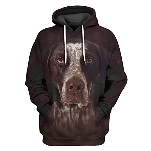 Hunde-Druck Männer Hoodies Haustier Tier Hoodie Langarm Tasche Swearshirts Männer Kleidung Harajuku Streetwear, Hoodie 4, L von HKGHVJK