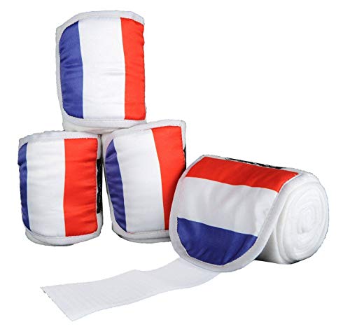 HKM 567284 Polarfleecebandagen Flags, 4-er Set, M von HKM