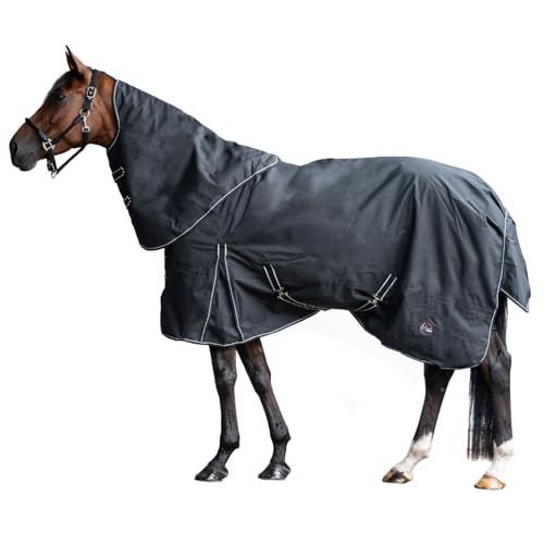 HKM 10390 Outdoordecke, abnehmbares Halsteil, Fleecedecke, Schwarz, 125 cm von HKM