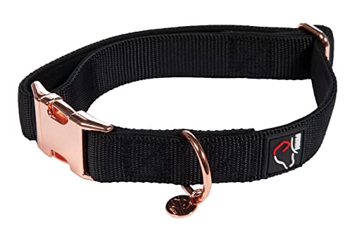 HKM ANAM Cara Hundehalsband Schwarz/Rosegold S von HKM