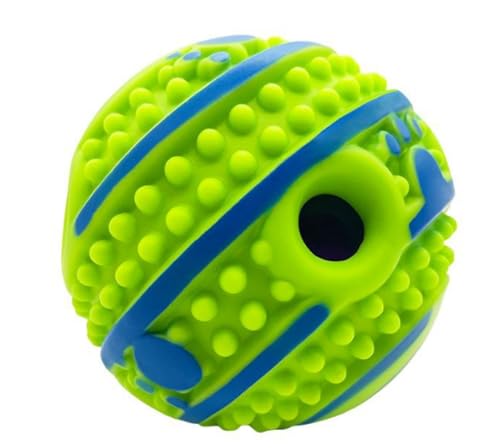 HKSOPC 2pcs Hund Boreball Relief Haustier Spielzeug Vocalizing Zähne Knirschen Hund Spielzeug Ball 10cm von HKSOPC