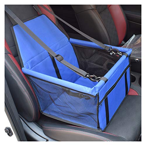 Hundeautositz Doppelt Dickes Reisen zubehör mesh hängende Taschen Falten Haustier liefert wasserdichte Hund Matte Decke Sicherheit Haustier Auto Sitz Tasche 793 (Color : Blue, Size : 40x32x24cm) von HKYBCF