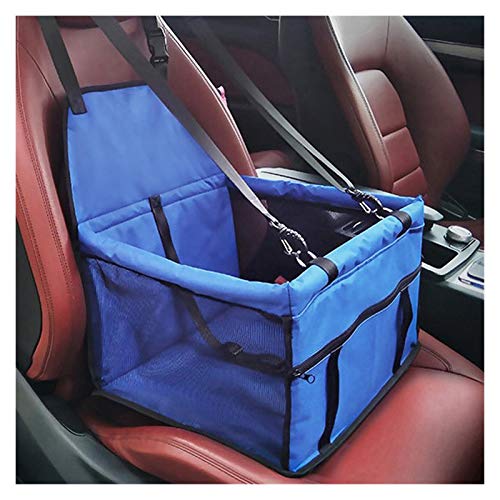 Hundeautositz Druck atmungsaktive Verstärkung Haustier Autositz Vorderer Sitzschutz Katzenhund faltbar tragbarer Transport 793 (Color : Blue, Size : 40x40x25cm) von HKYBCF