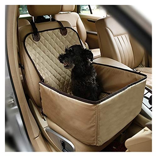 Hundeautositz wasserdichte Reise 2 in 1 Träger for Hunde Falten Dicke Haustier Katze Hund Auto Booster Sitzbezug Outdoor Pet Bag Hängematte 793 (Color : Khaki, Size : M) von HKYBCF