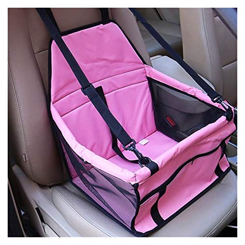 Hundeautositz wasserdichte Reise 2 in 1 Träger for Hunde Falten Dicke Haustier Katze Hund Auto Booster Sitzbezug Outdoor Pet Bag Hängematte 793 (Color : Mesh Side Pink, Size : M) von HKYBCF