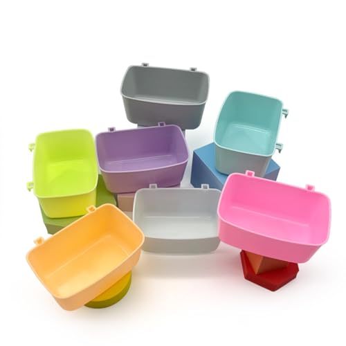 Pet Plastic Bowl Hanging Cage Pet Food Bowl von HLIGMINRD