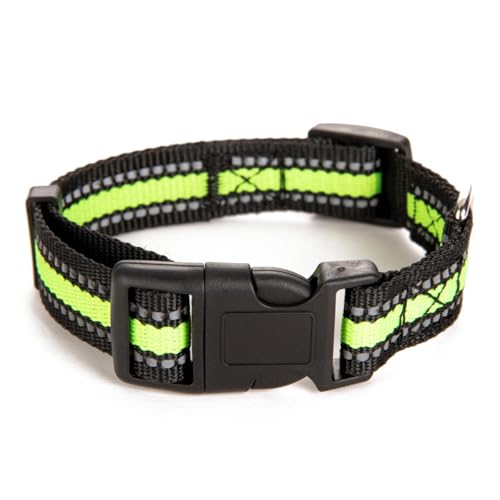 Reflektierendes Hundehalsband, verstellbar, Sicherheits-Nylon-Haustierhalsband von HLIGMINRD