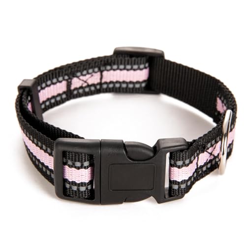 Reflektierendes Hundehalsband, verstellbar, Sicherheits-Nylon-Haustierhalsband von HLIGMINRD