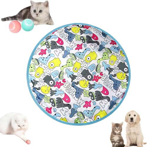 Interactive katzen spielzeug, Katzen Spielteppich, Katzenspielzeug Selbstbeschäftigung Matte Mit Ball, 2 in 1 Simuliertes Jagd Cat Toy, Katzenball Spielmatte für Stimuliert Den Jagdinstinkt (Stil C) von HLMNAKE