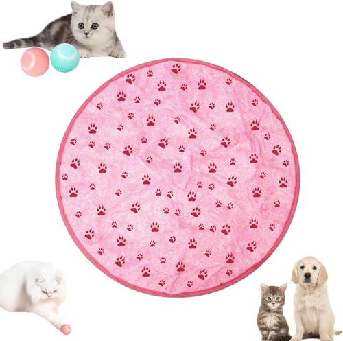 Interactive katzen spielzeug, Katzen Spielteppich, Katzenspielzeug Selbstbeschäftigung Matte Mit Ball, 2 in 1 Simuliertes Jagd Cat Toy, Katzenball Spielmatte für Stimuliert Den Jagdinstinkt (Stil B) von HLMNAKE