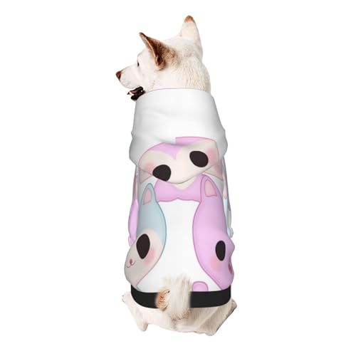 Anime Cats Hunde-Kapuzenpullover, weiche und atmungsaktive Haustierkleidung für kleine bis große Hunde, stilvolle und bequeme Hundekleidung von HMBGFW