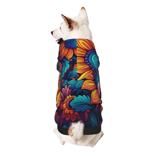 Anime Sunflower Dog Hoodie - Weiche und atmungsaktive Haustierkleidung für kleine bis große Hunde, stilvolle und bequeme Hundekleidung von HMBGFW