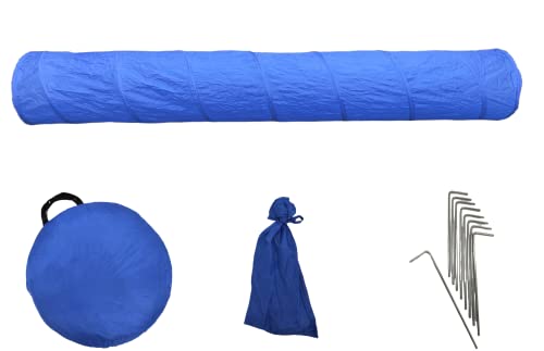 Hundetunnel 300cm Ø 48cm Agility Lernspielzeug PopUp Tunnel Dog Tube Hundetraining Hundespielzeug Spieltunnel Krabbeltunnel auch für Kinder EIN Spaß kleine mittel große Hunde von HMH