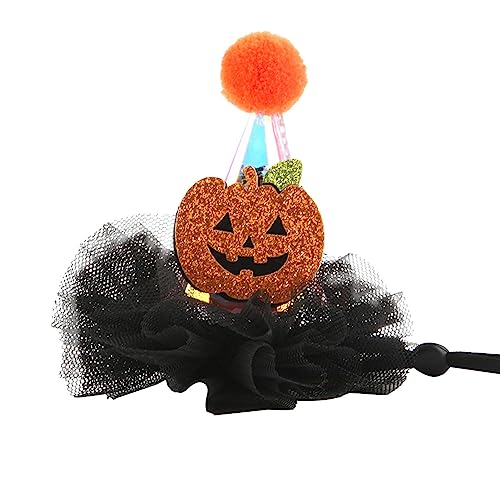 HMLTD Halloween-Hundemütze - Hund und Katze Halloween Mütze und Bandana | Halloween-Halloween-Haustierhut mit Fledermaus-Kürbis-Muster, weiches Hunde- und Katzen-Kostü für Katzenhaustiere von HMLTD