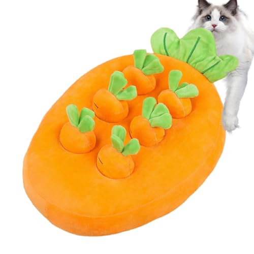 HMLTD Karottengarten-Hundespielzeug, Karottenfarm-Katzenspielzeug | Katzenspielzeug Karottengarten | Karotten-Ziehspielzeug, Ananas- und Erdbeerpflückpuppen für Welpen, Kätzchen, kleine Hunde von HMLTD