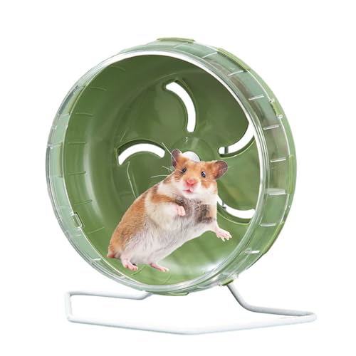 HMLTD Laufrad für Hamster, Laufrad für Zwerghamster, Laufrad-Zwerghamster-Spielzeug, Leiser Spinner 5,5 Zoll, leises Rad mit Ständer, Kleintierspielzeug für Hamster, Rennmäuse, Mäuse, Igel von HMLTD