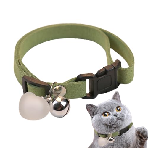 HMLTD Niedliche Hundehalsbänder, einfache Hundehalsbänder,Haustierhalsband mit Plüsch-Herzanhänger und klingender Glocke - Leichte Katzenhalsbänder, verstellbares Haustierzubehör für Hunde, Katzen, von HMLTD