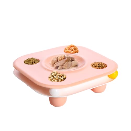 HMLTD Pet Slower Feeder, Futternapf für langsam fressende Hunde | Rutschfester Fressnapf mit rollender Kugel,Slow-Food-Näpfe für Haustiere, Nass- und Trockentrennung für Cat Digger Slow Feeder von HMLTD