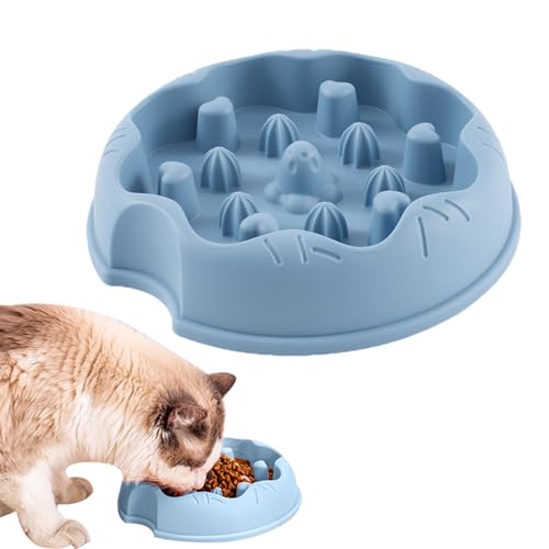 HMLTD Slow-Feeder-Schüssel | Anti-Erstickungs-Napf für Katzen und Hunde,Anti-Rutsch-Futternapf, Katzen-Puzzle-Futternapf, Futternapf für gesunde Ernährung, für kleine, mittlere und große Haustiere von HMLTD