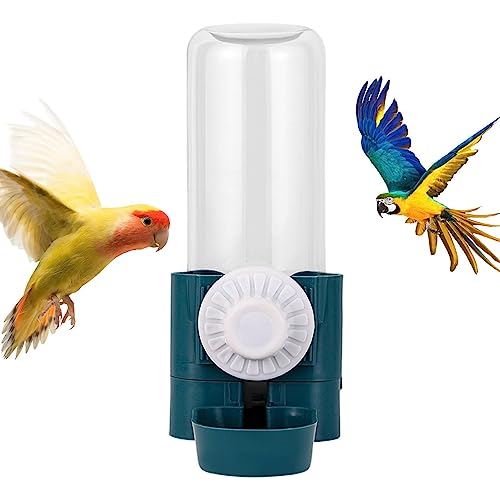 HMLTD Vogeltränke für Käfig - 500 ml automatischer Vogelwassernapf Wasservogelfutterspender,Vogelkäfig-Futterspender mit großer Kapazität, Wasserflaschentrinker für Papageien, Eichhörnchen, von HMLTD