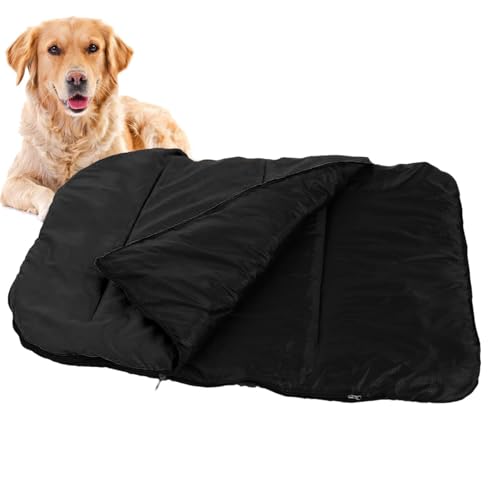 HMLTD Warme, verstaubare Hundebettmatte | Packbare Mattentasche zum Schlafen von Welpen,Warme Hundedecke, Schlafsack, Hundebett für Camping, Rucksackreisen, Wandern von HMLTD