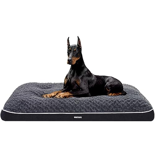 HMTOPE Orthopädisches Hundebett, Hundematte im Doppelstock-Design, Waschbar Hundekissen, Abnehmbar Hundekorb, 120 cm für Große Hunde, Dunkelgrau von HMTOPE