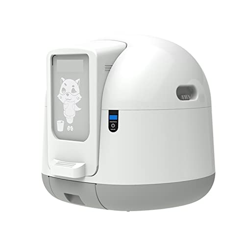 Selbstreinigende Katzentoilette Automatische Katzentoilette, vollständig geschlossene Kotmaschine, spritzwassergeschützte Bettpfanne, Toilette, selbstreinigender Sandkasten von HMULTI