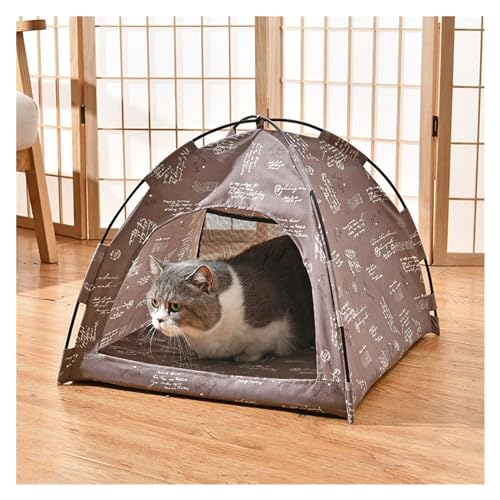 Tipi Zelt für Haustiere Haustier Hund Zelt Haus Blumen Druck Geschlossenen Katze Zelt Bett Innen Klapp Tragbare Komfortable Kätzchen Bett Zwinger for Kleine Haustiere (Color : I, Size : M) von HNEJA