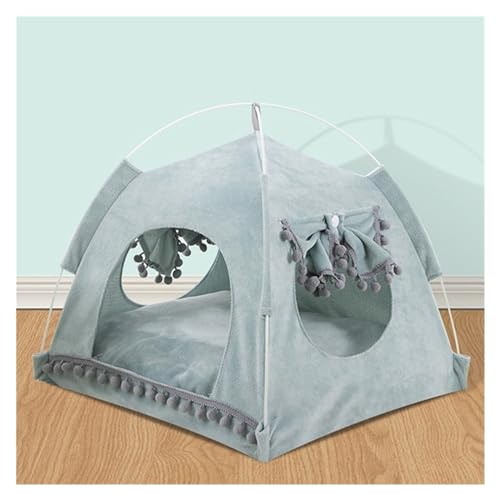 Tipi Zelt für Haustiere Haustier Katze Zelt Sommer Höhle Hütte Katze Schlaf Haus for Kätzchen Welpen Laufstall Käfig Korb Katze Nesk Zwinger Kleine Hund Haus (Color : C, Size : L) von HNEJA