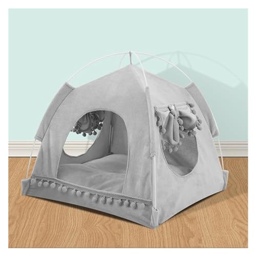 Tipi Zelt für Haustiere Haustier Katze Zelt Sommer Höhle Hütte Katze Schlaf Haus for Kätzchen Welpen Laufstall Käfig Korb Katze Nesk Zwinger Kleine Hund Haus (Color : D, Size : L) von HNEJA